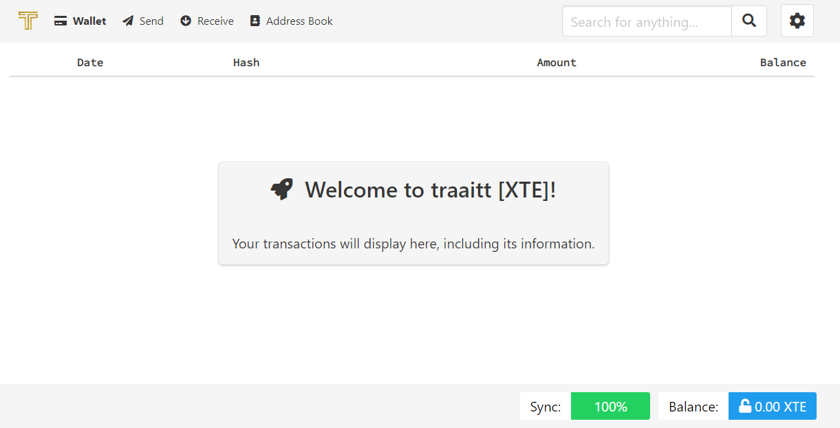 Screenshot of traaittPlatform Enterprise running